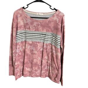 Women’s Maurice’s Pink Tye Dye Long Sleeve Tee size L
